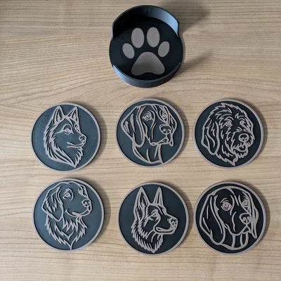 Bộ lót ly hình chó (53 mẫu khác nhau)