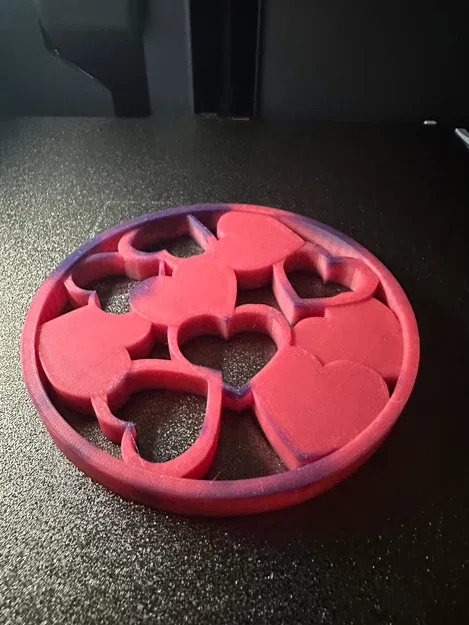 Miếng lót ly hình trái tim họa tiết tình yêu chủ đề Valentine - Image 2