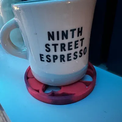 Miếng lót ly hình trái tim họa tiết tình yêu chủ đề Valentine