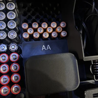 Khay Gridfinity đựng bộ sạc pin (Battery Charger Gridfinity Bin)