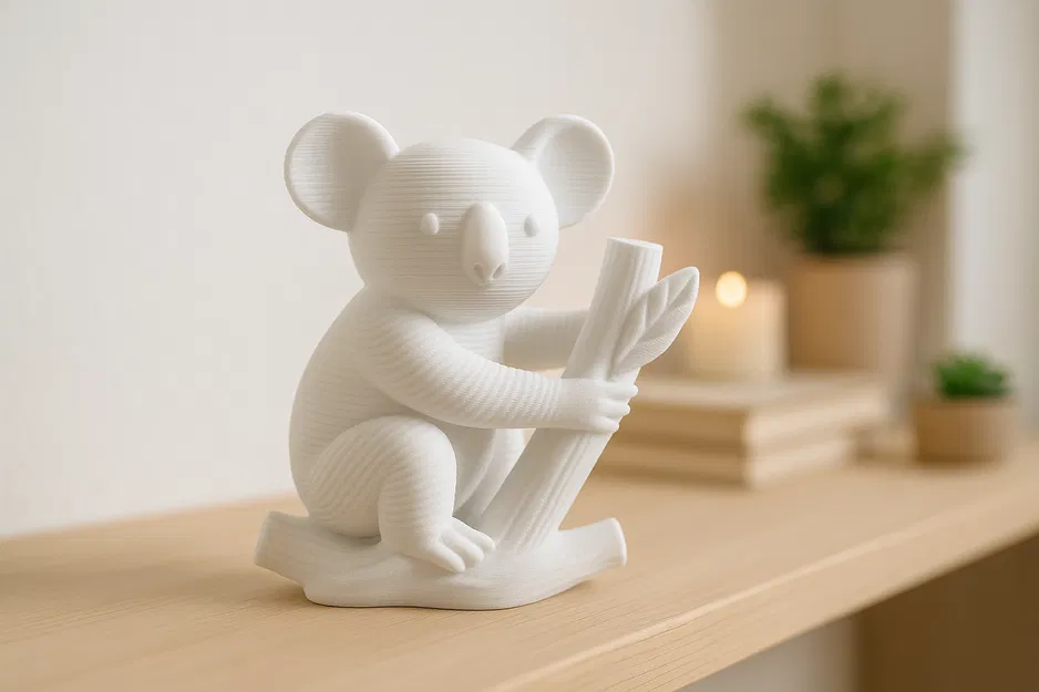 Tượng Koala Dễ Thương Ngồi Trên Cành Cây - Image 1