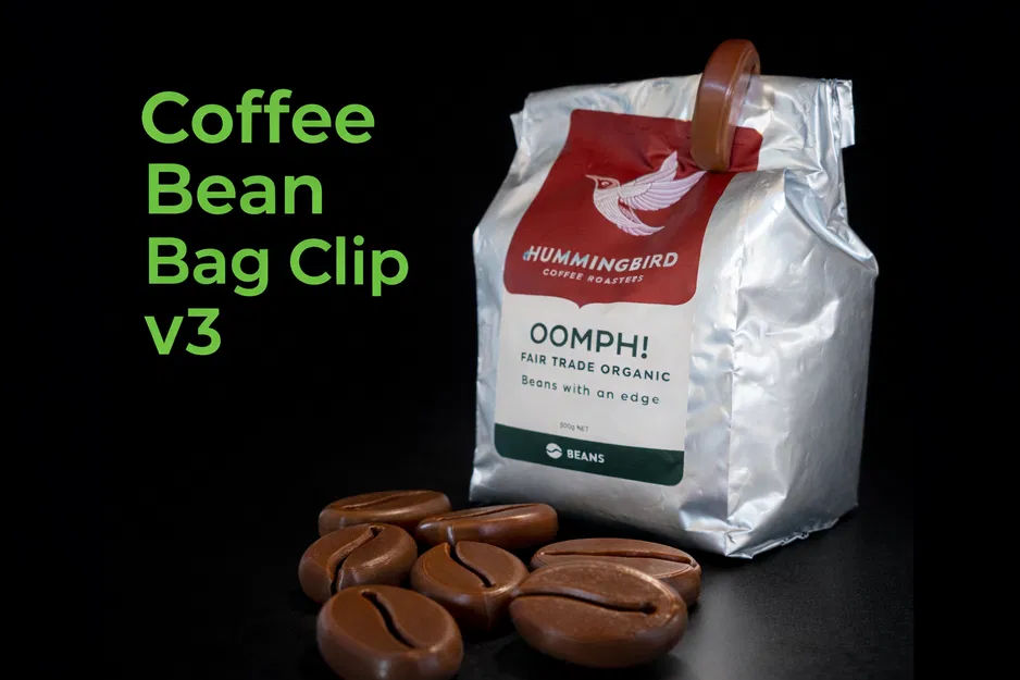 Kẹp Bịch Hạt Cà Phê hình Coffee Bean – chắc chắn & đẹp mắt - Image 1