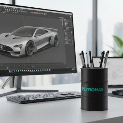 Ống Cắm Bút (Pen Holder) hình Can Xăng Đua