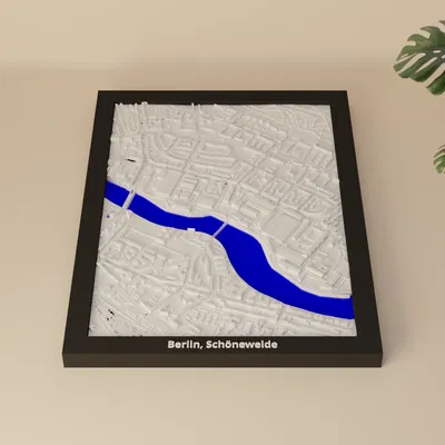 Berlin, Schöneweide (Đức) - Mô hình thu nhỏ 3D địa hình