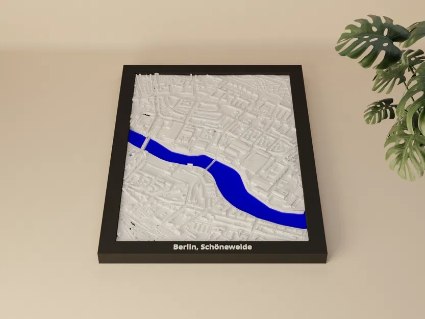 Berlin, Schöneweide (Đức) - Mô hình thu nhỏ 3D địa hình - Image 2