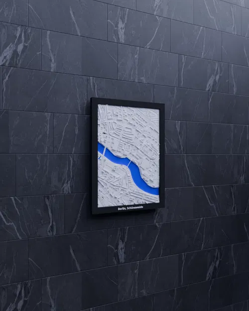 Berlin, Schöneweide (Đức) - Mô hình thu nhỏ 3D địa hình - Image 3