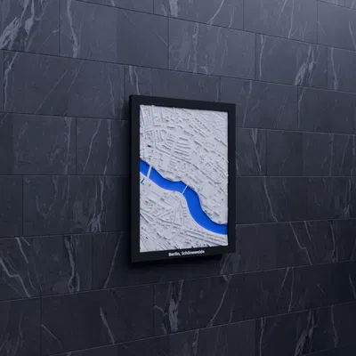 Berlin, Schöneweide (Đức) - Mô hình thu nhỏ 3D địa hình