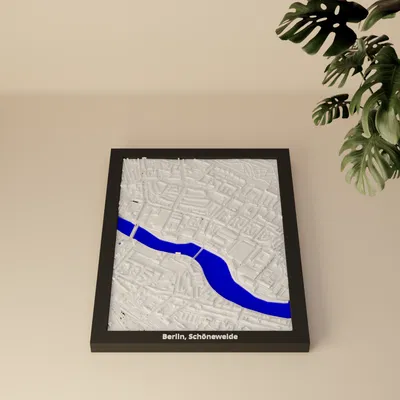 Berlin, Schöneweide (Đức) - Mô hình thu nhỏ 3D địa hình