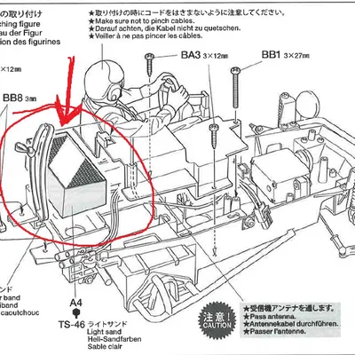Tamiya RC 1/10 FAV/Wild One: Giá bánh dự phòng + Hộp mát ESC + Cản trước