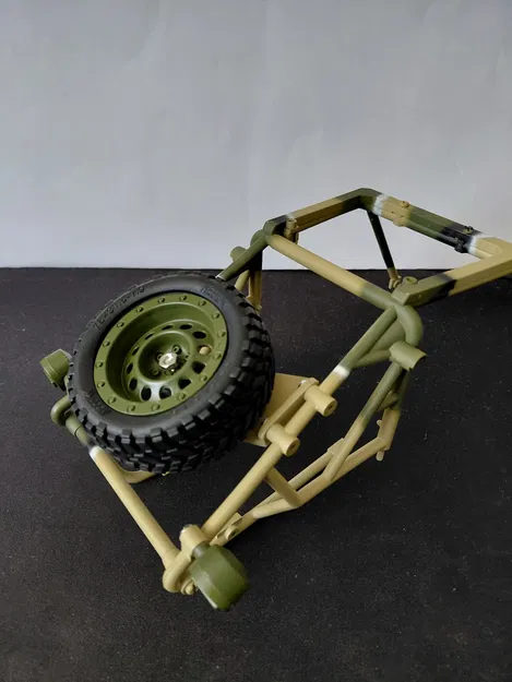 Tamiya RC 1/10 FAV/Wild One: Giá bánh dự phòng + Hộp mát ESC + Cản trước - Image 9