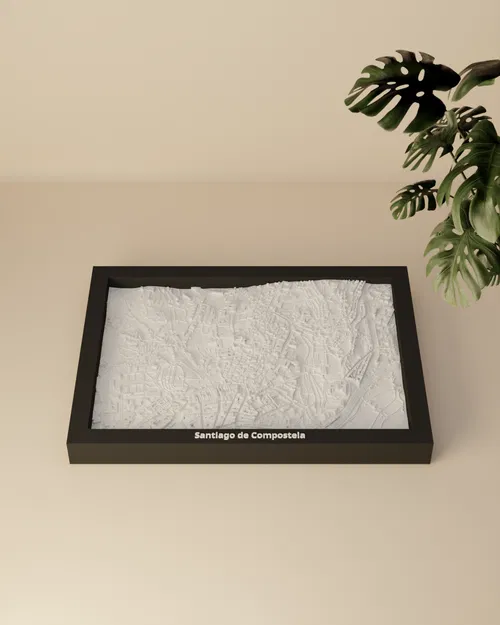 Santiago de Compostela, Spain - 3D Miniature (Mô hình địa hình thu nhỏ 3D) - Image 1