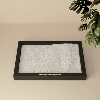 Santiago de Compostela, Spain - 3D Miniature (Mô hình địa hình thu nhỏ 3D)