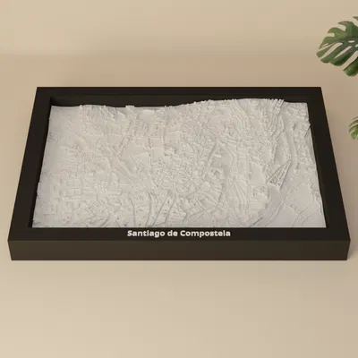 Santiago de Compostela, Spain - 3D Miniature (Mô hình địa hình thu nhỏ 3D)