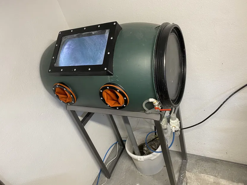 Thùng Vapor Blasting Barrel (DIY cabinet từ thùng 220L) - Image 3