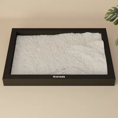 Granada, Tây Ban Nha - Bản thu nhỏ 3D địa hình