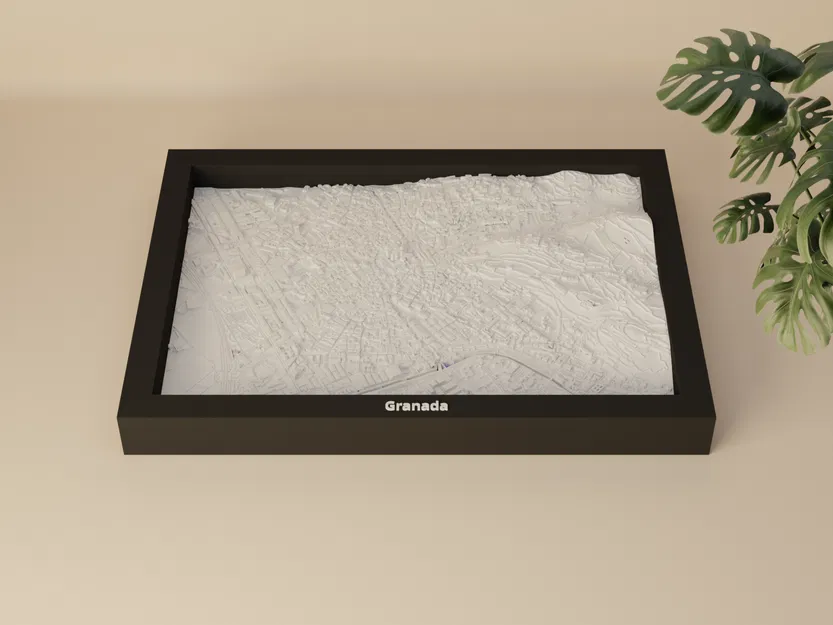 Granada, Tây Ban Nha - Bản thu nhỏ 3D địa hình - Image 2