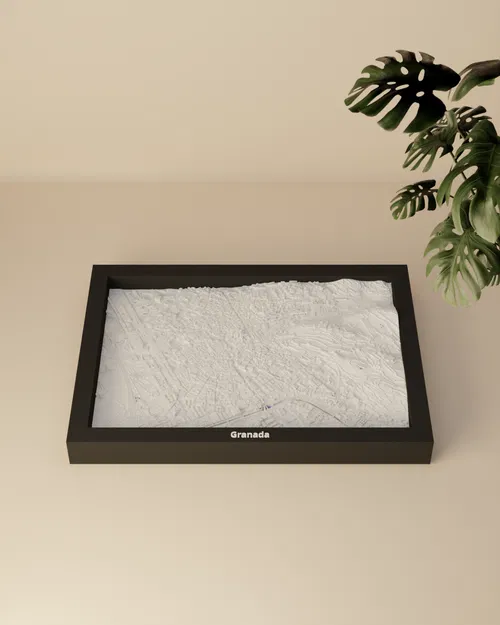 Granada, Tây Ban Nha - Bản thu nhỏ 3D địa hình - Image 3