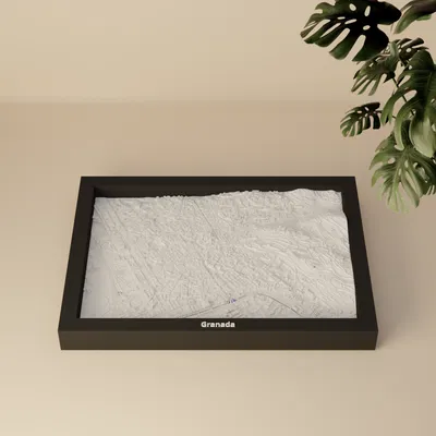 Granada, Tây Ban Nha - Bản thu nhỏ 3D địa hình