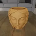 Mẫu 3D Chậu/Bình Trồng Cây Mặt Nữ & Lá Êm Dịu (Serene Sculpted Leaf Head) - Thumbnail 5