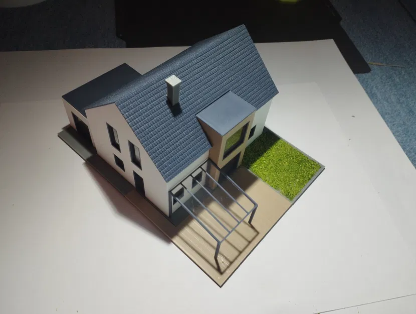 Nhà ở đơn lập hiện đại tỷ lệ H0/1:87 - Image 12