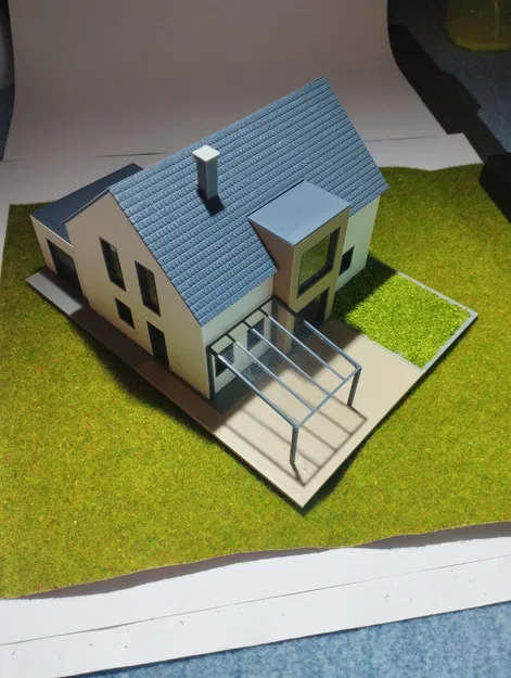 Nhà ở đơn lập hiện đại tỷ lệ H0/1:87 - Image 13