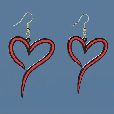 Mặt dây bông tai hình trái tim