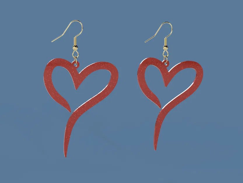 Mặt dây bông tai hình trái tim - Image 4