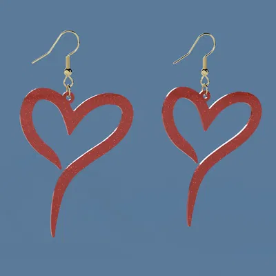 Mặt dây bông tai hình trái tim