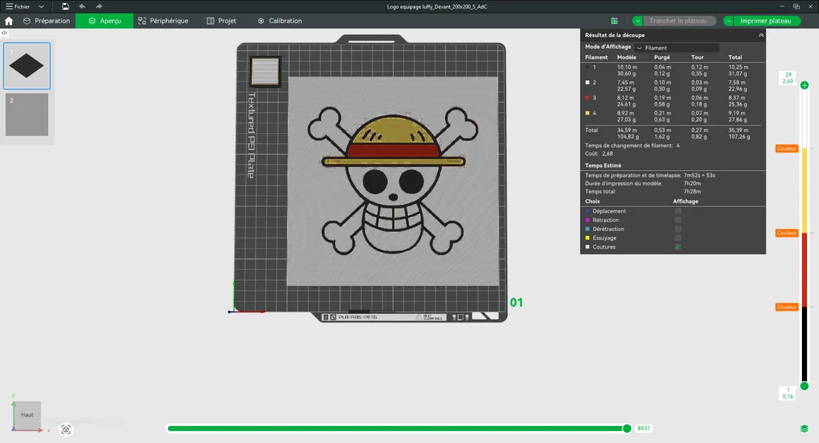 Biểu tượng băng hải tặc Luffy (Emblème de l’équipage de Luffy) - Image 3
