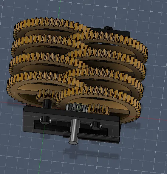 Hộp số (Gear Box) 7 cặp bánh răng tỉ lệ 1:4 - Image 1