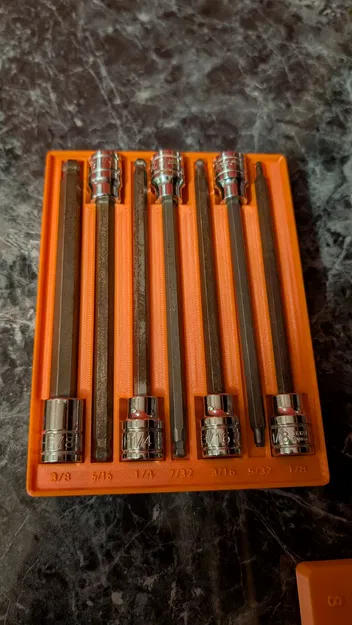 Bộ Khay Gridfinity cho Socket Allen SAE (Gridfinity Allen SAE Socket Set) - Image 1