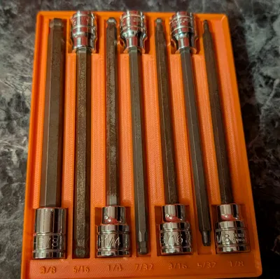 Bộ Khay Gridfinity cho Socket Allen SAE (Gridfinity Allen SAE Socket Set)