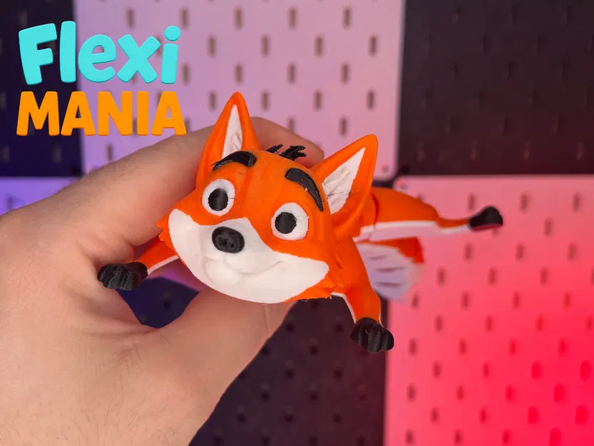 Cáo Dễ Thương Khớp Nối Print-in-Place – Không Cần Supports - Image 1