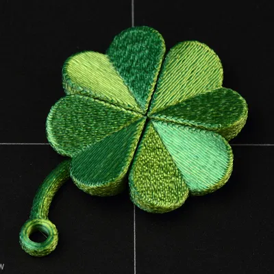 Móc khóa cỏ bốn lá dẻo (Flexible Four Leaf Clover Keychain)