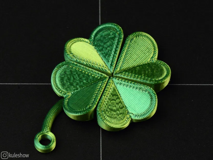 Móc khóa cỏ bốn lá dẻo (Flexible Four Leaf Clover Keychain) - Image 6
