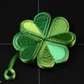 Móc khóa cỏ bốn lá dẻo (Flexible Four Leaf Clover Keychain) - Thumbnail 6