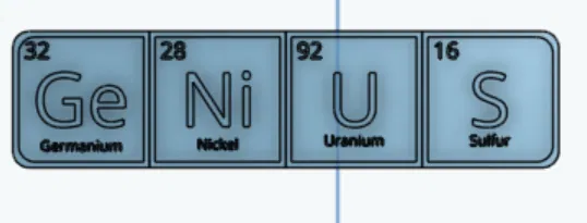 Bảng tuần hoàn: bảng chữ “Genius” lấy cảm hứng từ nguyên tố - Image 1