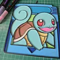 Squirtle Gamecard Pokemon Coloring – Thẻ game tô màu Pokémon Squirtle - Thumbnail 3