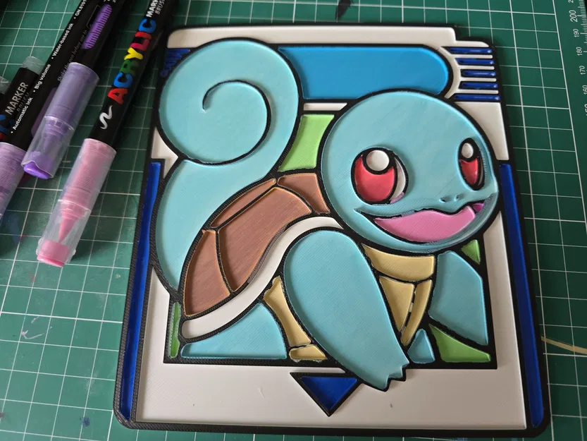 Squirtle Gamecard Pokemon Coloring – Thẻ game tô màu Pokémon Squirtle - Image 4
