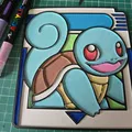 Squirtle Gamecard Pokemon Coloring – Thẻ game tô màu Pokémon Squirtle - Thumbnail 4