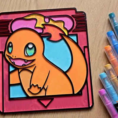 Charmander Gamecard Pokemon – Đồ thủ công tô màu
