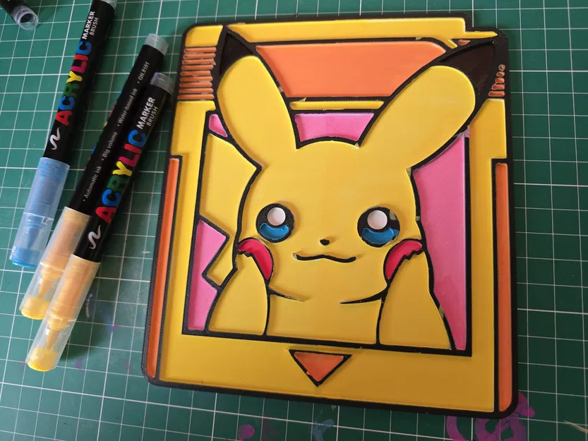 Thẻ Gamecard Pikachu Pokemon – Đồ chơi tô màu thủ công - Image 2