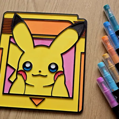 Thẻ Gamecard Pikachu Pokemon – Đồ chơi tô màu thủ công
