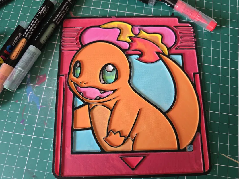 Charmander Gamecard Pokemon – Đồ thủ công tô màu - Image 3