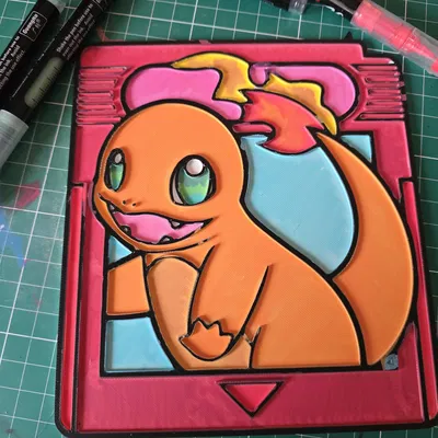 Charmander Gamecard Pokemon – Đồ thủ công tô màu