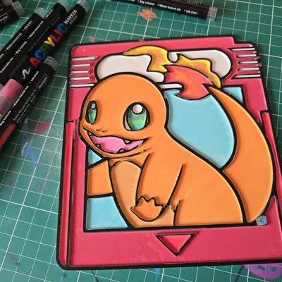 Charmander Gamecard Pokemon – Đồ thủ công tô màu