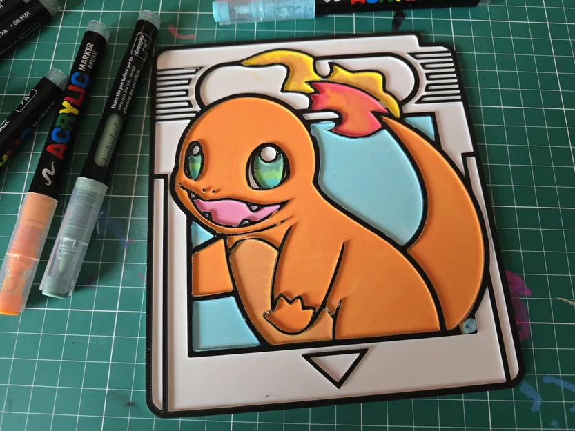 Charmander Gamecard Pokemon – Đồ thủ công tô màu - Image 6