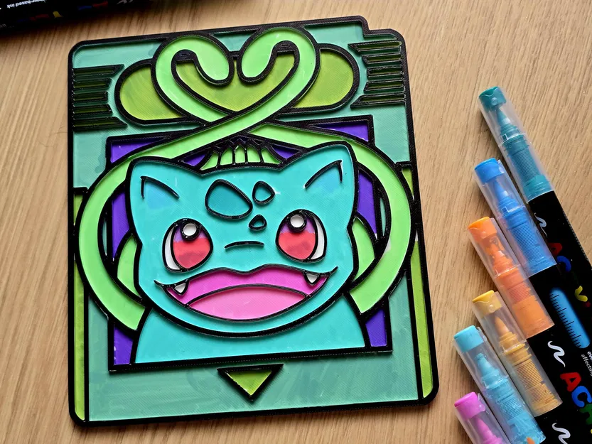 Thẻ Gamecard Bulbasaur Pokémon để Tô Màu - Image 1
