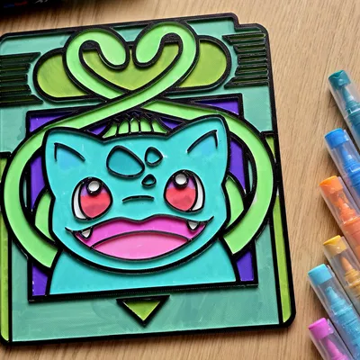 Thẻ Gamecard Bulbasaur Pokémon để Tô Màu