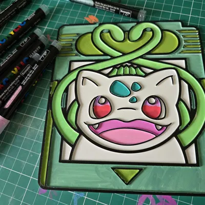 Thẻ Gamecard Bulbasaur Pokémon để Tô Màu